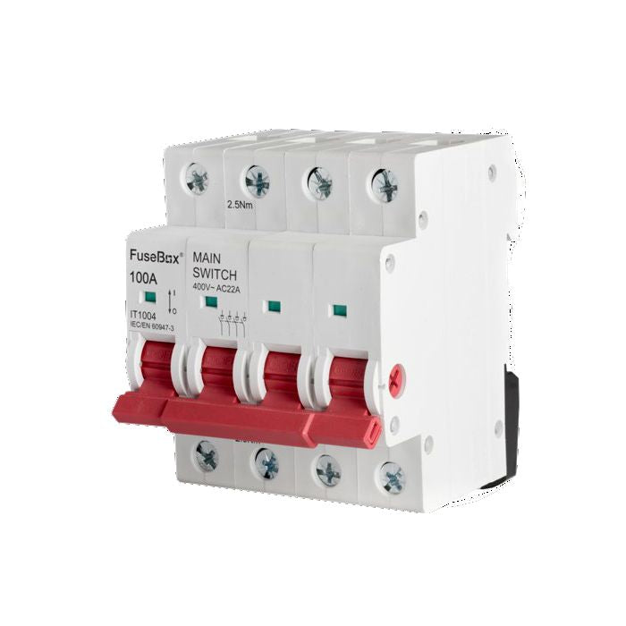 FuseBox IT1004 100A 4 Pole Main Switch