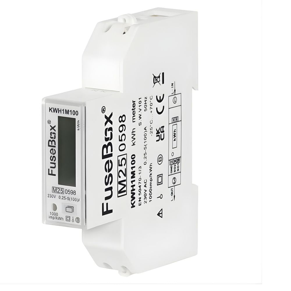 FuseBox KWH1M100 100A Single Phase Energy Meter
