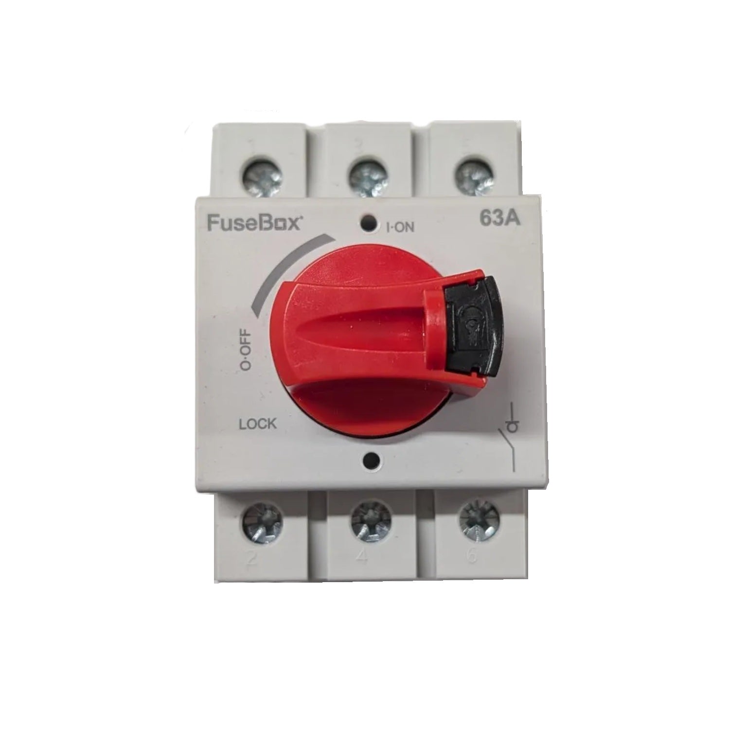 Fusebox DRISO633P 63A 3 Pole DIN Rail Isolator Switch AC-23A