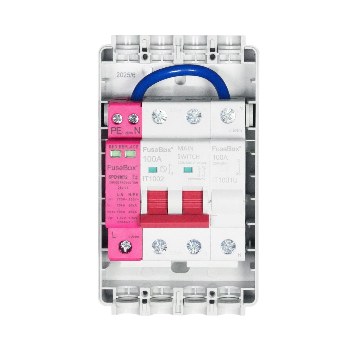 Fusebox E2PMST2 100A Electricity Meter Isolator Switch with Surge Protection