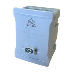 Fusebox TB5GR 100A Single Pole Connector Block Grey
