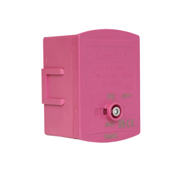 Fusebox TB5PK 100A Single Pole Connector Block Pink