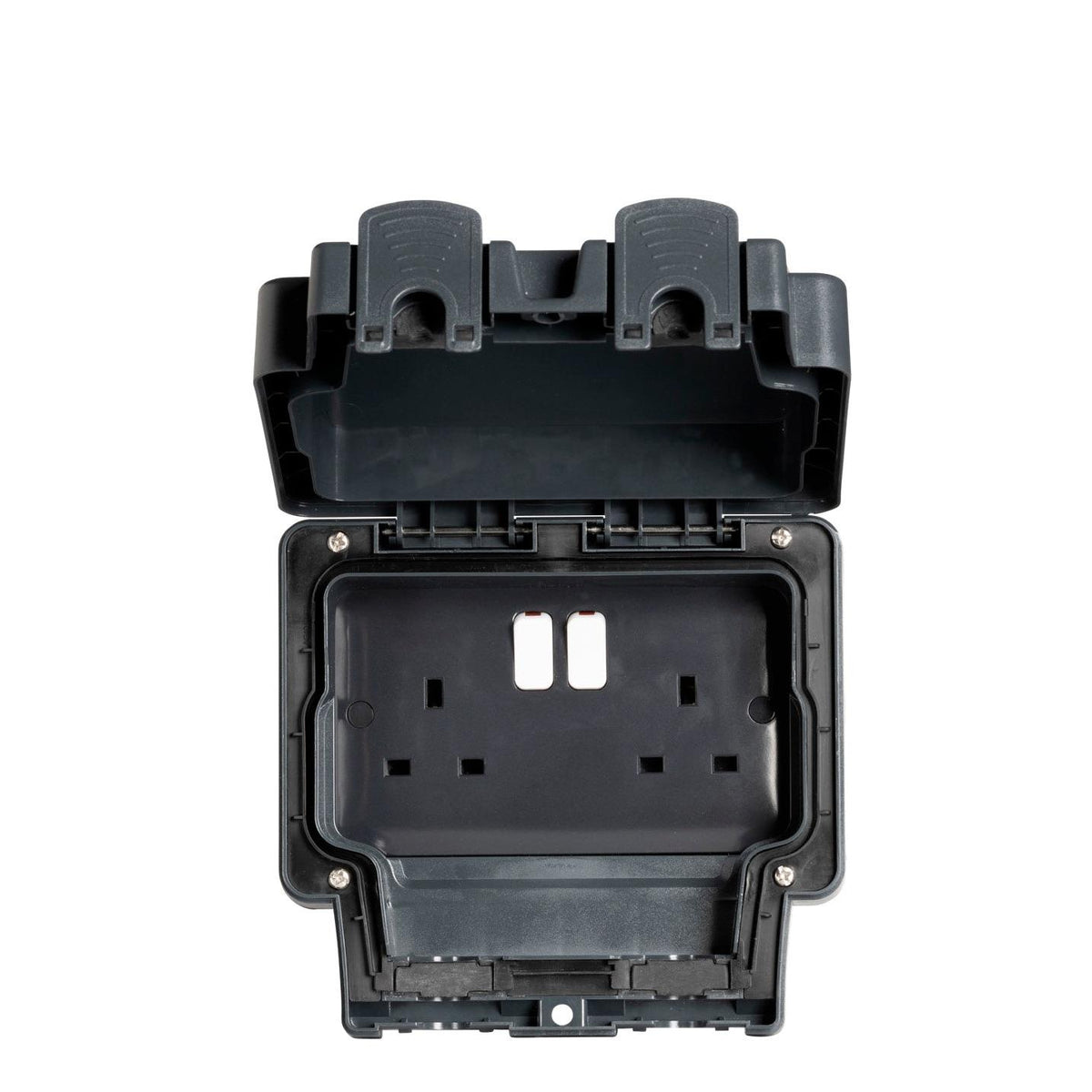Fusebox WS2G2P 2 Gang 13A Switched Socket DP IP66 Grey