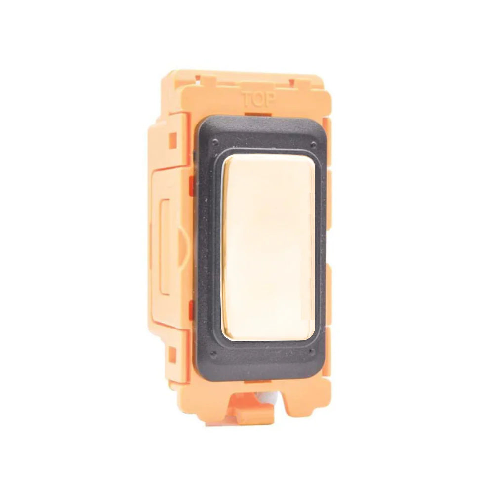 GRID-IT FL FLBLANK-PB GRID-IT FL Blanking Module Bezel with Polished Brass/Black/White Inserts