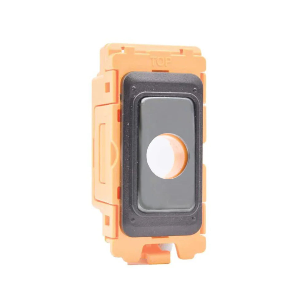 GRID-IT FL FLCO-BK 20A Cable Outlet (10mm) Module + Bezel with Black Nickel/Black Inserts