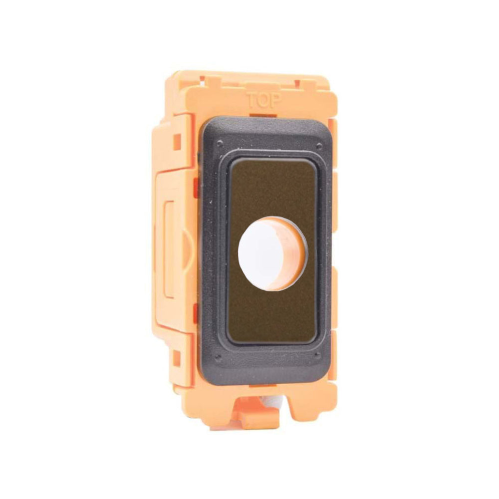 GRID-IT FL FLCO-RB 20A Cable Outlet (10mm) Module + Bezel with Richmond Bronze/Black Inserts