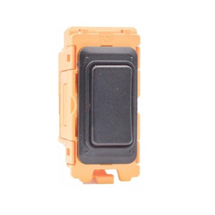 GRID-IT FL FLDP-BL 20AX Double Pole Rocker Module + Bezel with Black/Black Inserts