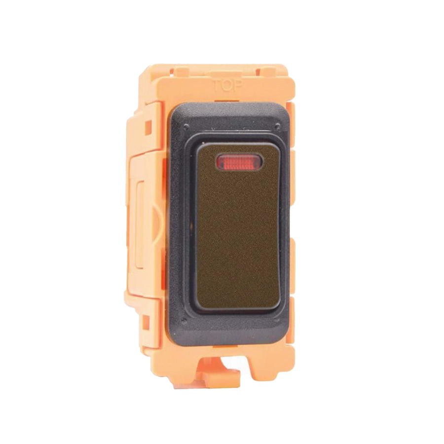 GRID-IT FL FLDPN-RB 20AX Double Pole Rocker + Neon Module + Bezel with Richmond Bronze/Black Inserts