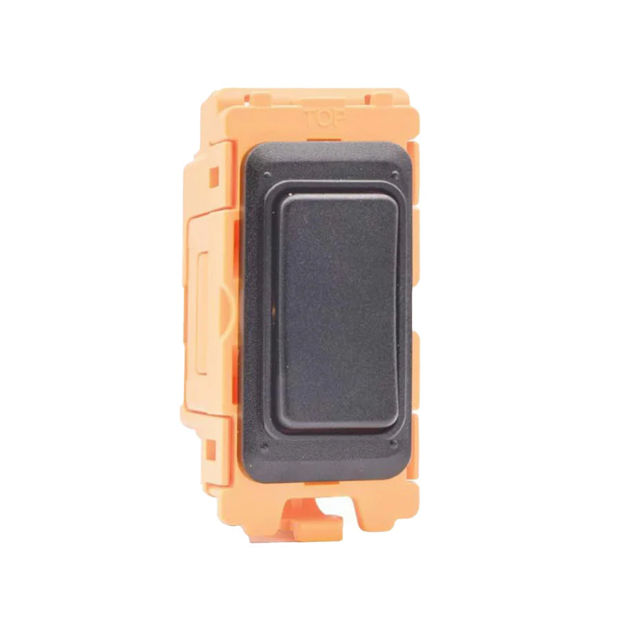 GRID-IT FL FLR2WO-BL 20A Non-Retractive 2 Way + Off Rocker Module + Bezel with Black/Black Inserts