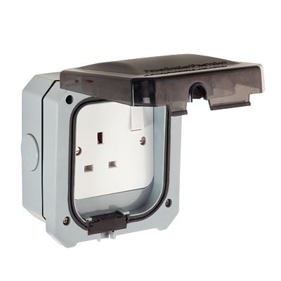 Greenbrook PSKT1G 13A 1 Gang Weatherproof Switched Socket