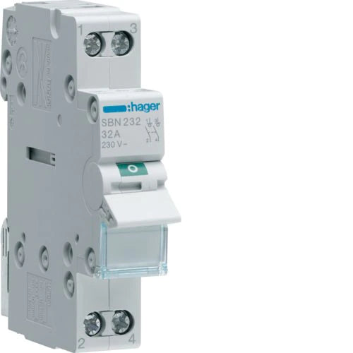 Hager SBN232 32A DP Switch Disconnector