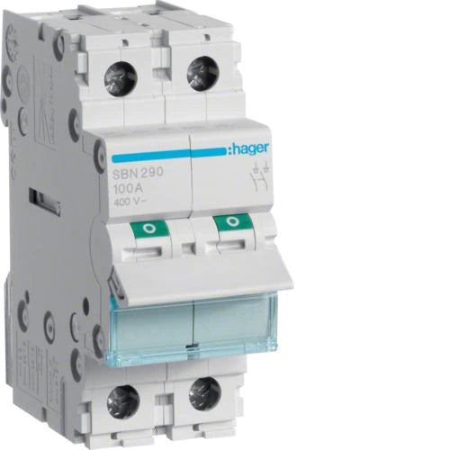 Hager SBN290 100A DP Switch Disconnector