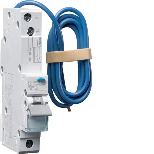 Hager Single Pole 1 Module C Curve 10kA 30mA Type A RCBO