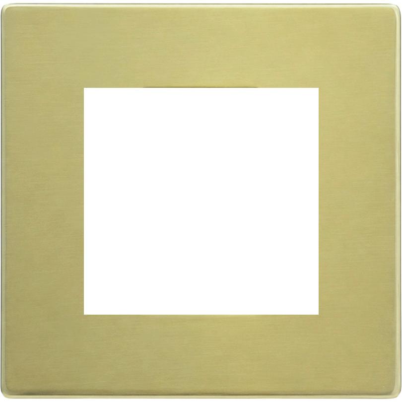 Hamilton 71CEURO2 Hartland CFX EuroFix Polished Brass Single Plate complete with 2 EuroFix Apertures 50x50mm and Grid