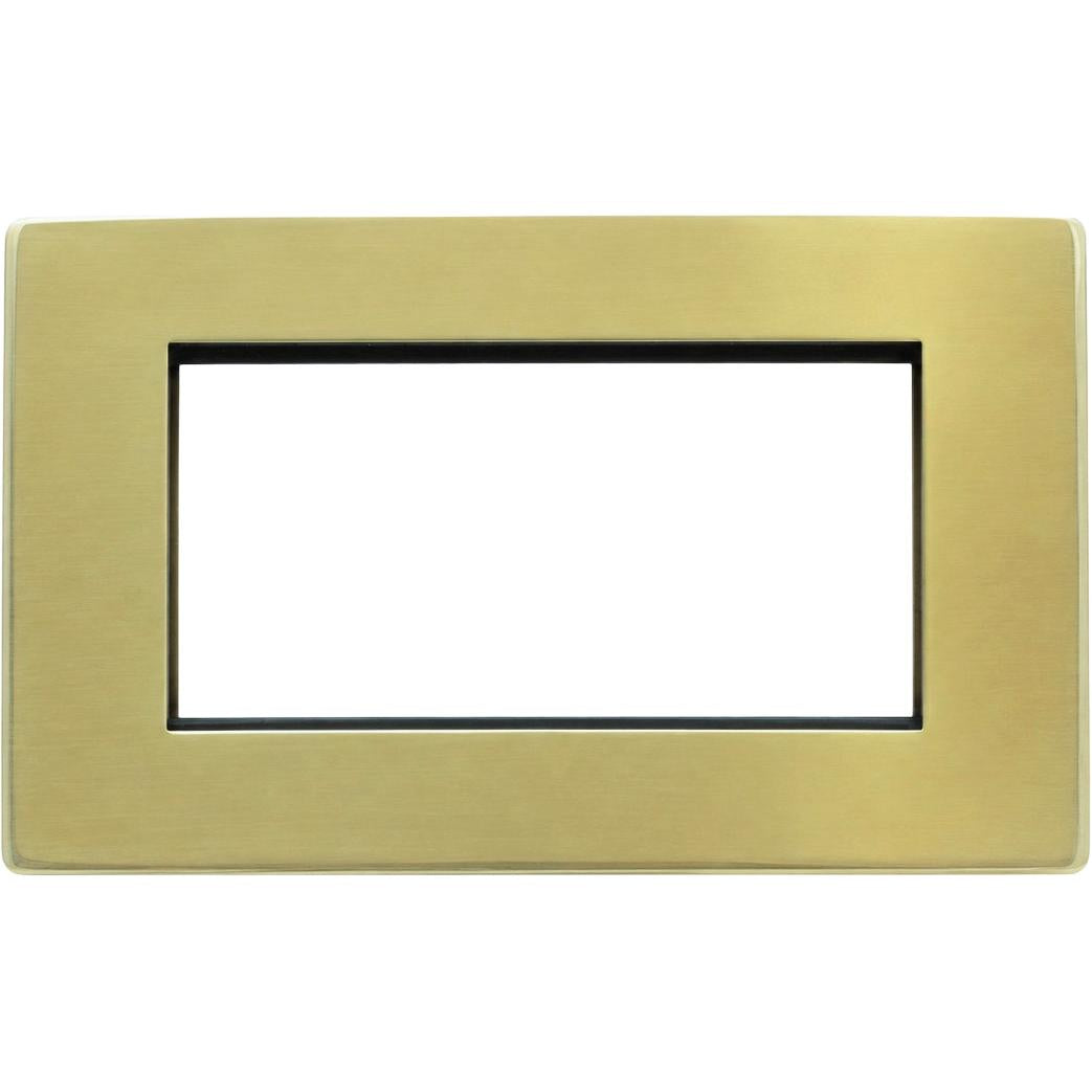 Hamilton 71CEURO4 Hartland CFX EuroFix Polished Brass Double Plate complete with 4 EuroFix Apertures 100x50mm and Grid
