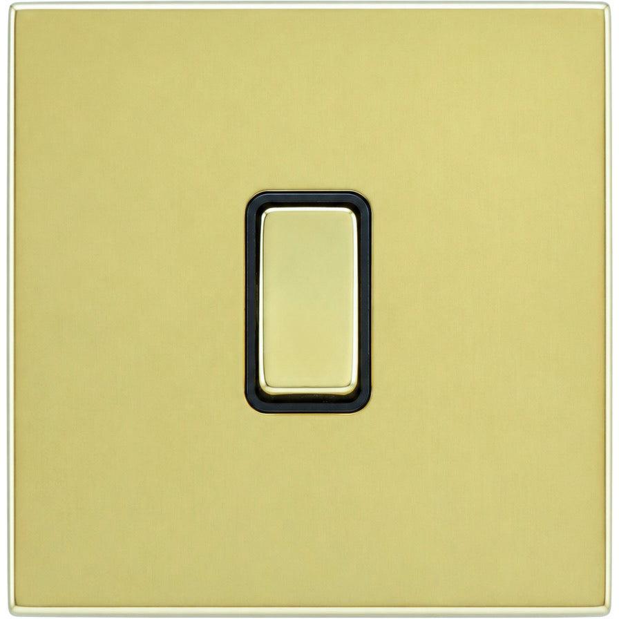 Hamilton 71CR312PB-B Hartland CFX Polished Brass 1 gang 20AX Intermediate Rocker Polished Brass/Black