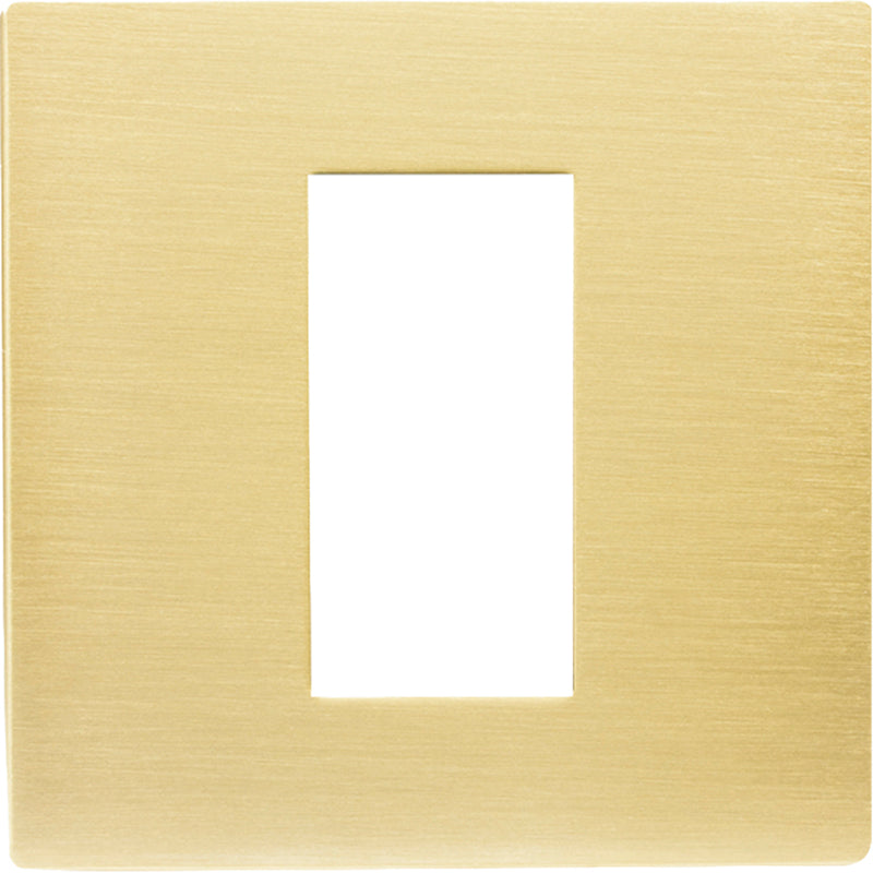 Hamilton 72CEURO1 Hartland CFX EuroFix Satin Brass Single Plate complete with 1 EuroFix Aperture 25x50mm and Grid