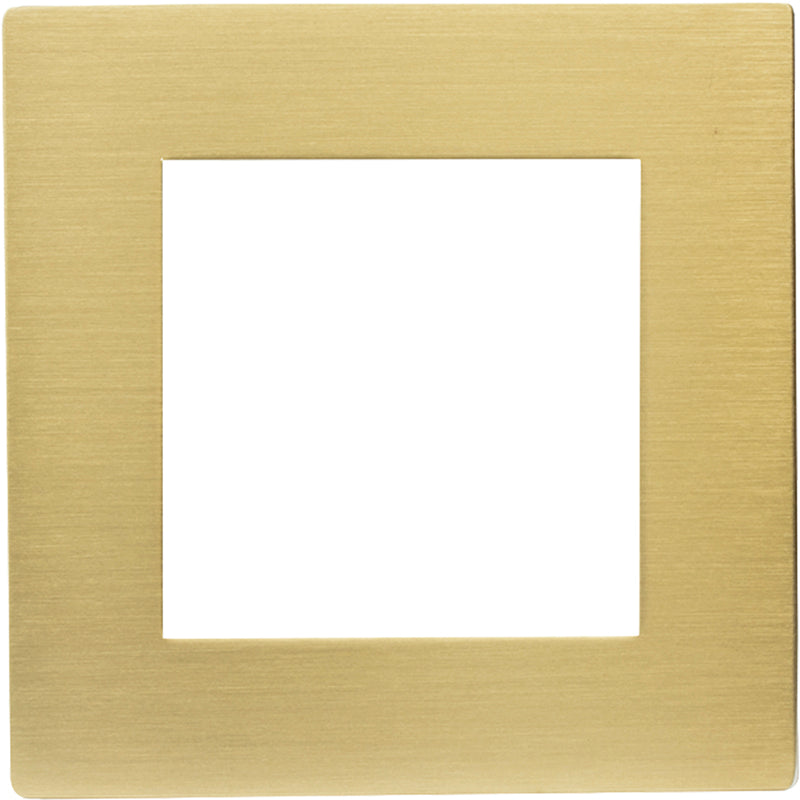 Hamilton 72CEURO2 Hartland CFX EuroFix Satin Brass Single Plate complete with 2 EuroFix Apertures 50x50mm and Grid