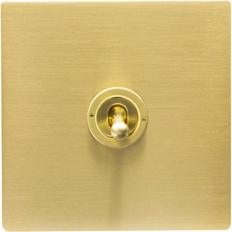 Hamilton 72CT31-C Hartland CFX Satin Brass 1 gang 20AX Intermediate Toggle Satin Brass c/w SB Classic Toggle