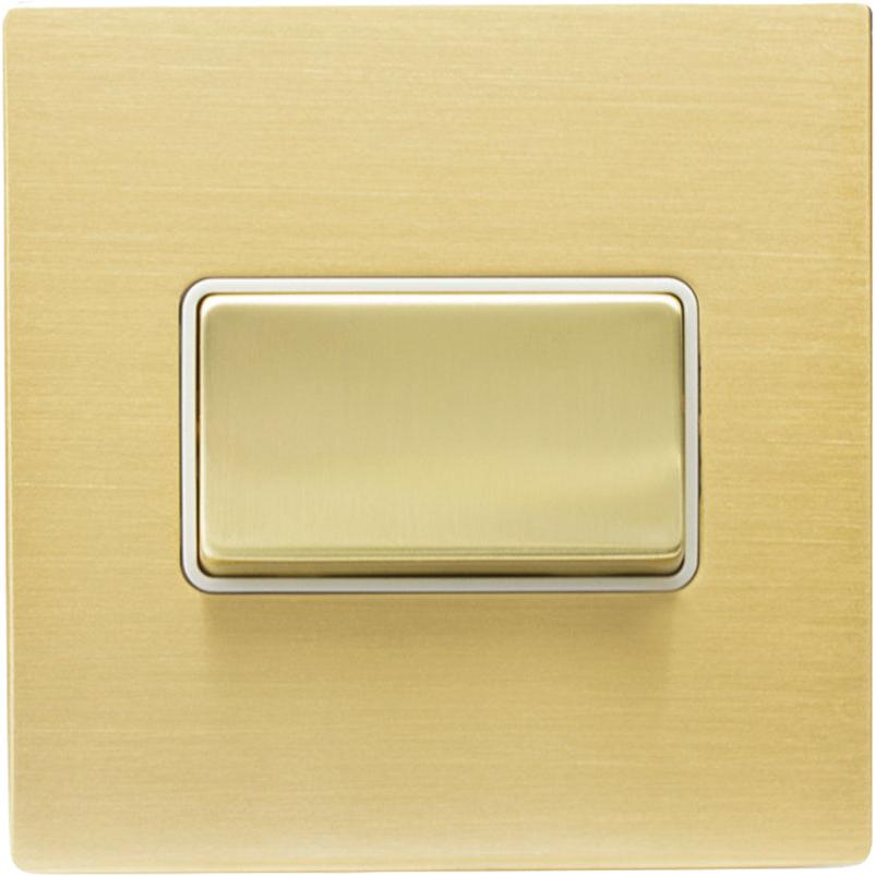 Hamilton 72CTPSB-W Hartland CFX Satin Brass 1 gang 10A Triple Pole Rocker Satin Brass/White