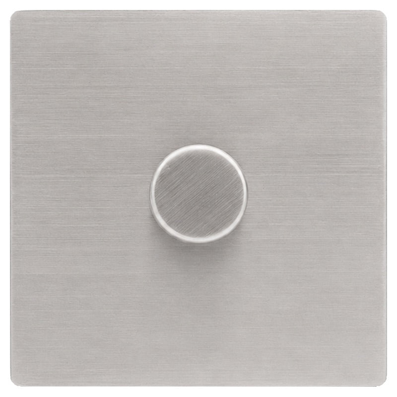 Hamilton 74C1XL-SD250MW-C Hartland CFX Satin Steel Effect 1g Wi-Fi Rotary Master LED Dimmer Satin Steel) c/w SS Classic Knob