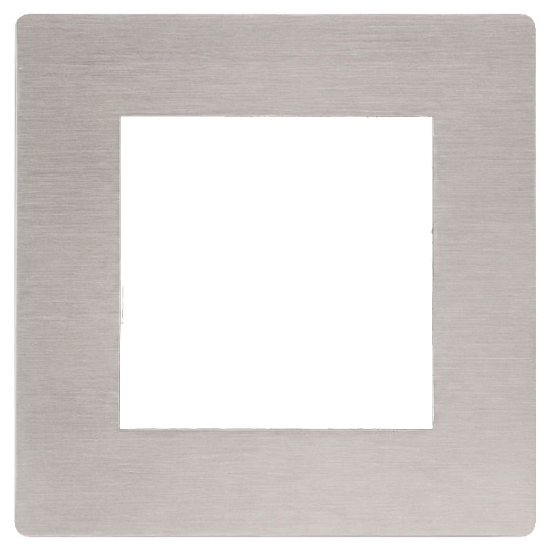 Hamilton 74CEURO2 Hartland CFX EuroFix Satin Steel Effect Single Plate complete with 2 EuroFix Apertures 50x50mm and Grid