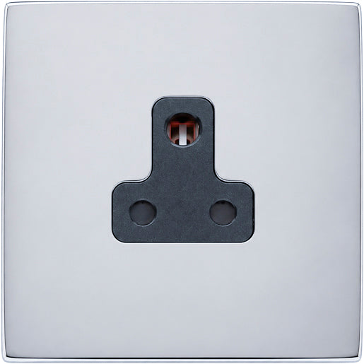 Hamilton 77CUS5B Hartland CFX Bright Chrome 1 gang 5A Unswitched Socket Black