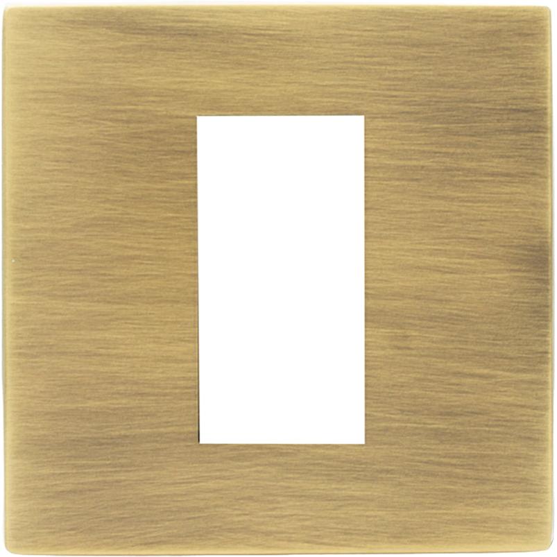 Hamilton 79CEURO1 Hartland CFX EuroFix Antique Brass Single Plate complete with 1 EuroFix Aperture 25x50mm and Grid