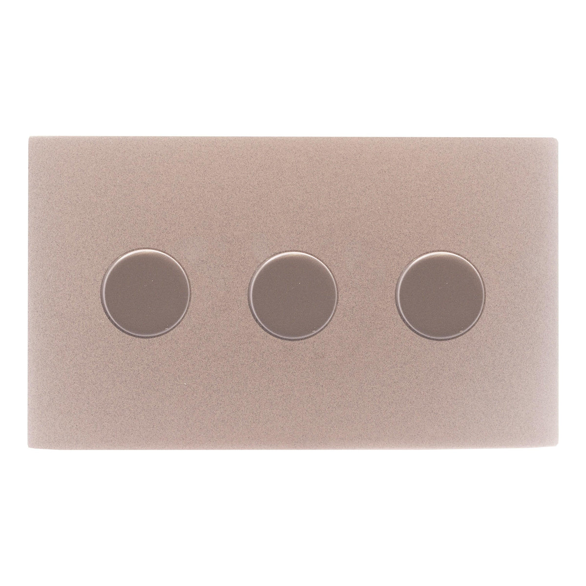 Hamilton 7BGC3XLEDITB250-3 Hartland CFX Bassalt Gray 3g 250W LED 2 Way Push On/Off Rotary Dimmer Bassalt Gray per gang c/w BG 3Line Knob