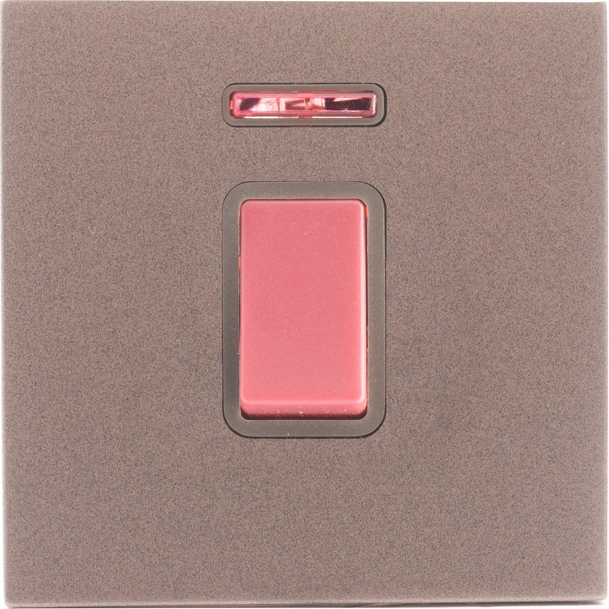 Hamilton 7BGC45NQG Hartland CFX Basalt Gray 1 gang 45A Double Pole Rocker and Neon Red/Quartz Grey