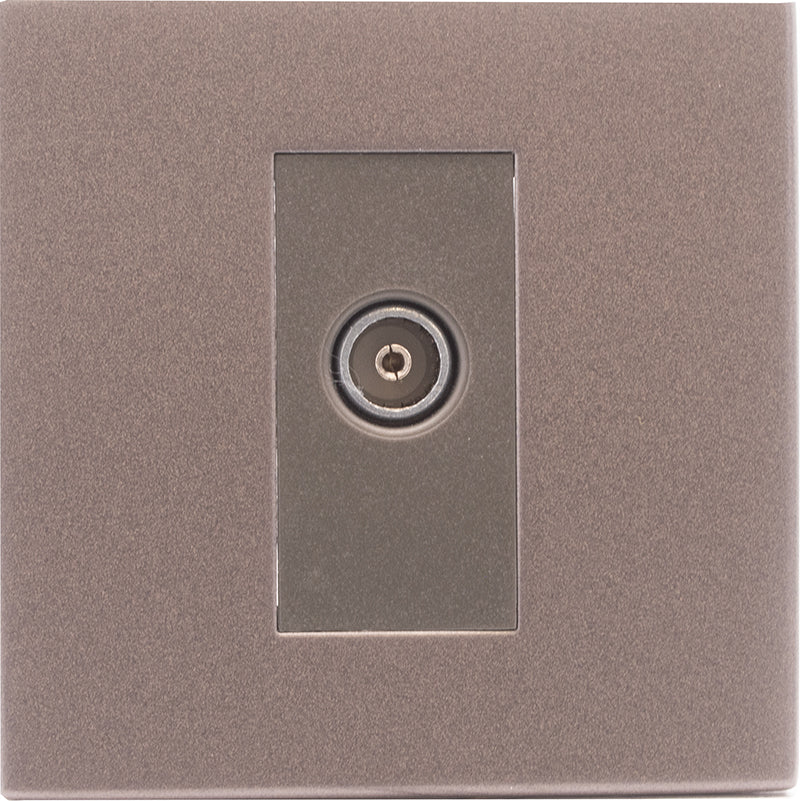 Hamilton 7BGCDTVFQG Hartland CFX Basalt Gray 1 gang Non-Isolated TV (Female) (DAB Compatible) Quartz Grey
