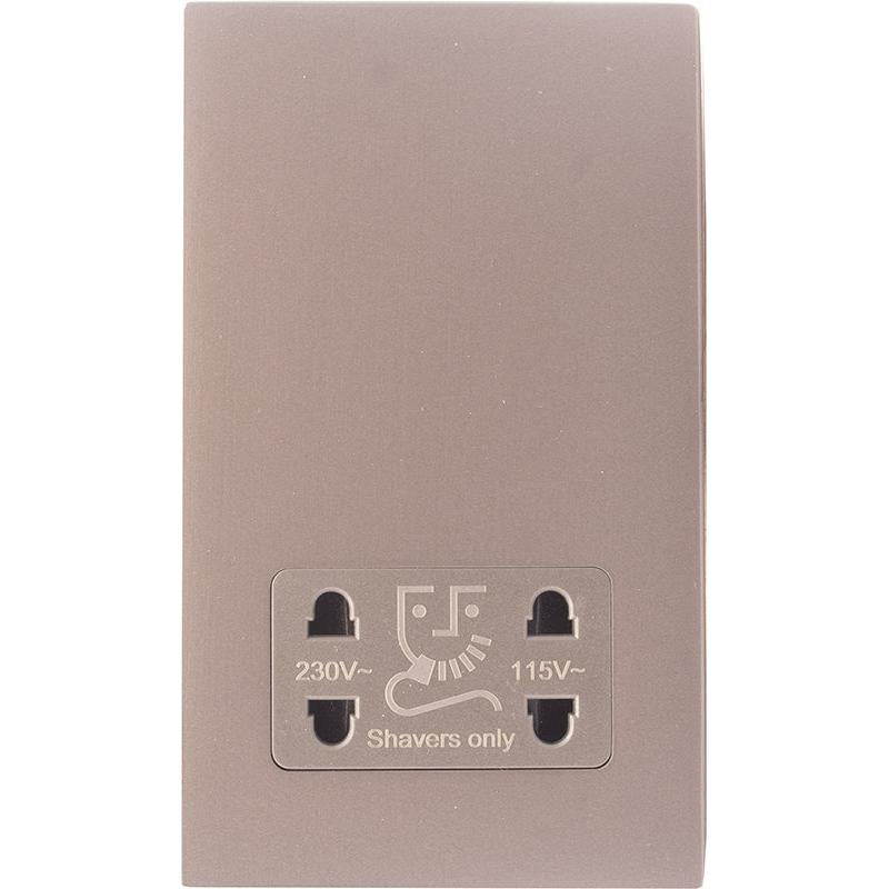 Hamilton 7BGCSHSQG Hartland CFX Basalt Gray Shaver Dual Voltage Unswitched Socket (Vertically Mounted) Quartz Grey