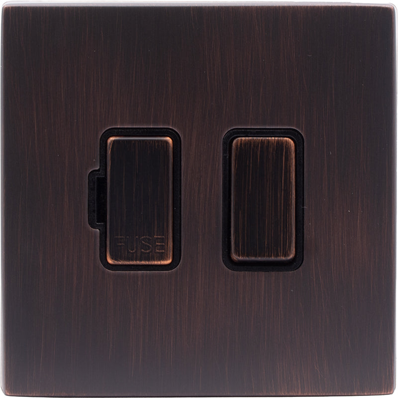Hamilton 7EBCSPEB-B Hartland CFX Etrium Bronze 1 gang 13A Double Pole Fused Spur Etrium Bronze/Black