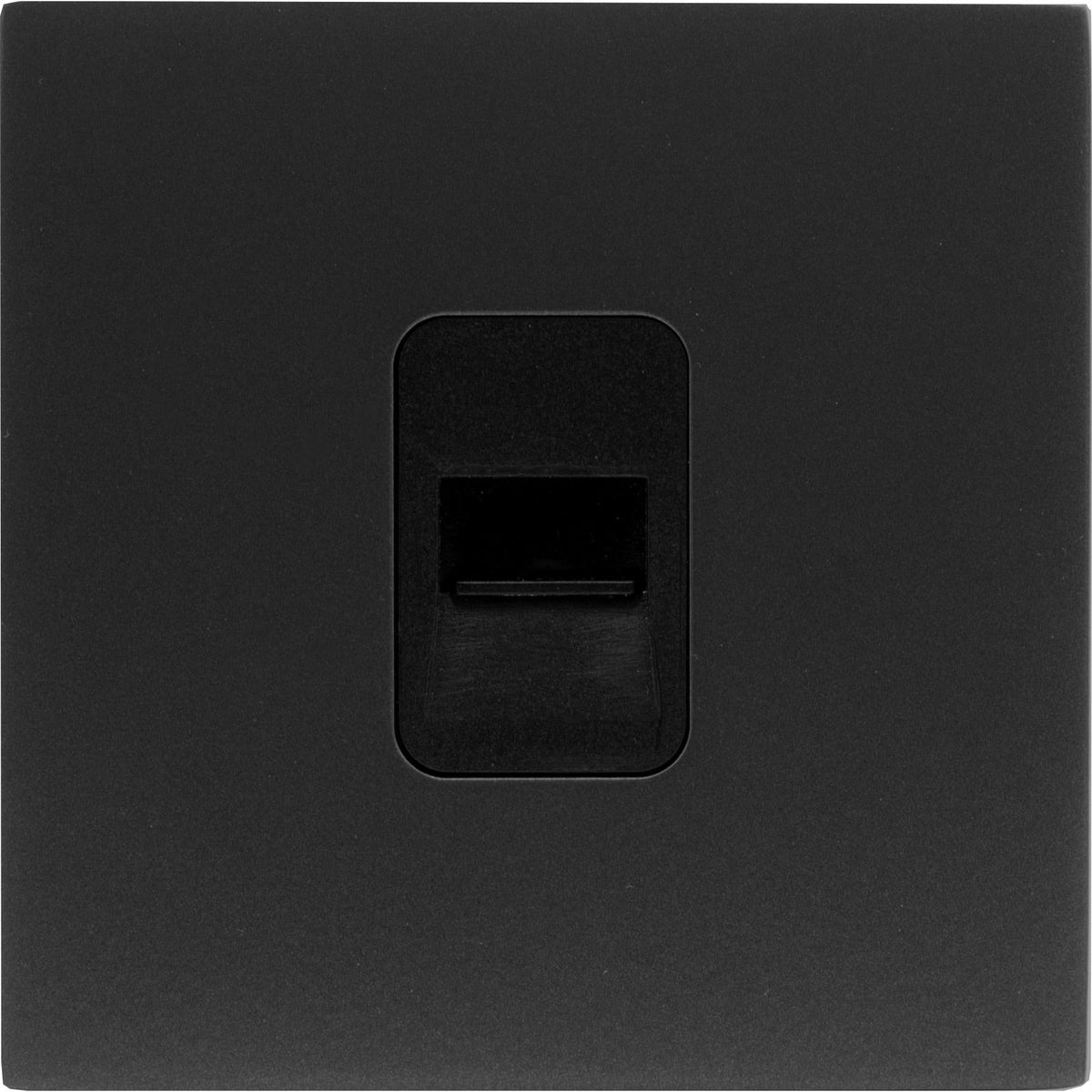 Hamilton 7MBCTCMB Hartland CFX Matt Black 1 gang Telephone Master Black