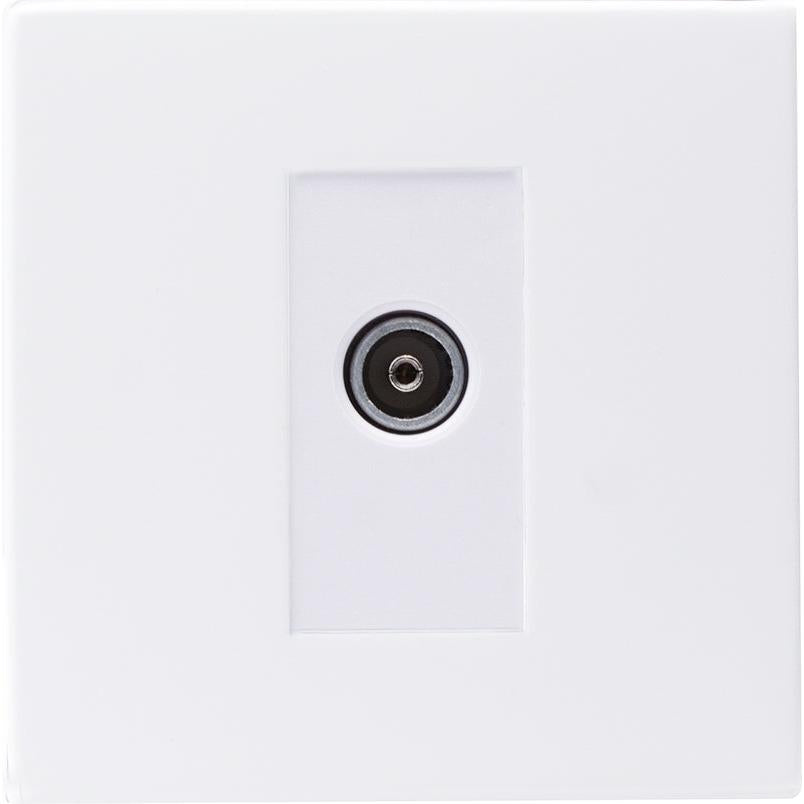 Hamilton 7MWCDTVFW Hartland CFX Matt White 1 gang Non-Isolated TV (Female) (DAB Compatible) White