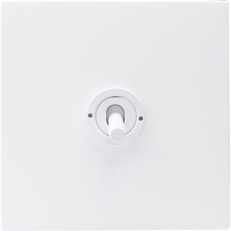 Hamilton 7MWCT21-K Hartland CFX Matt White 1 gang 20AX 2 Way FL Toggle Matt White c/w MW Knurled Toggle