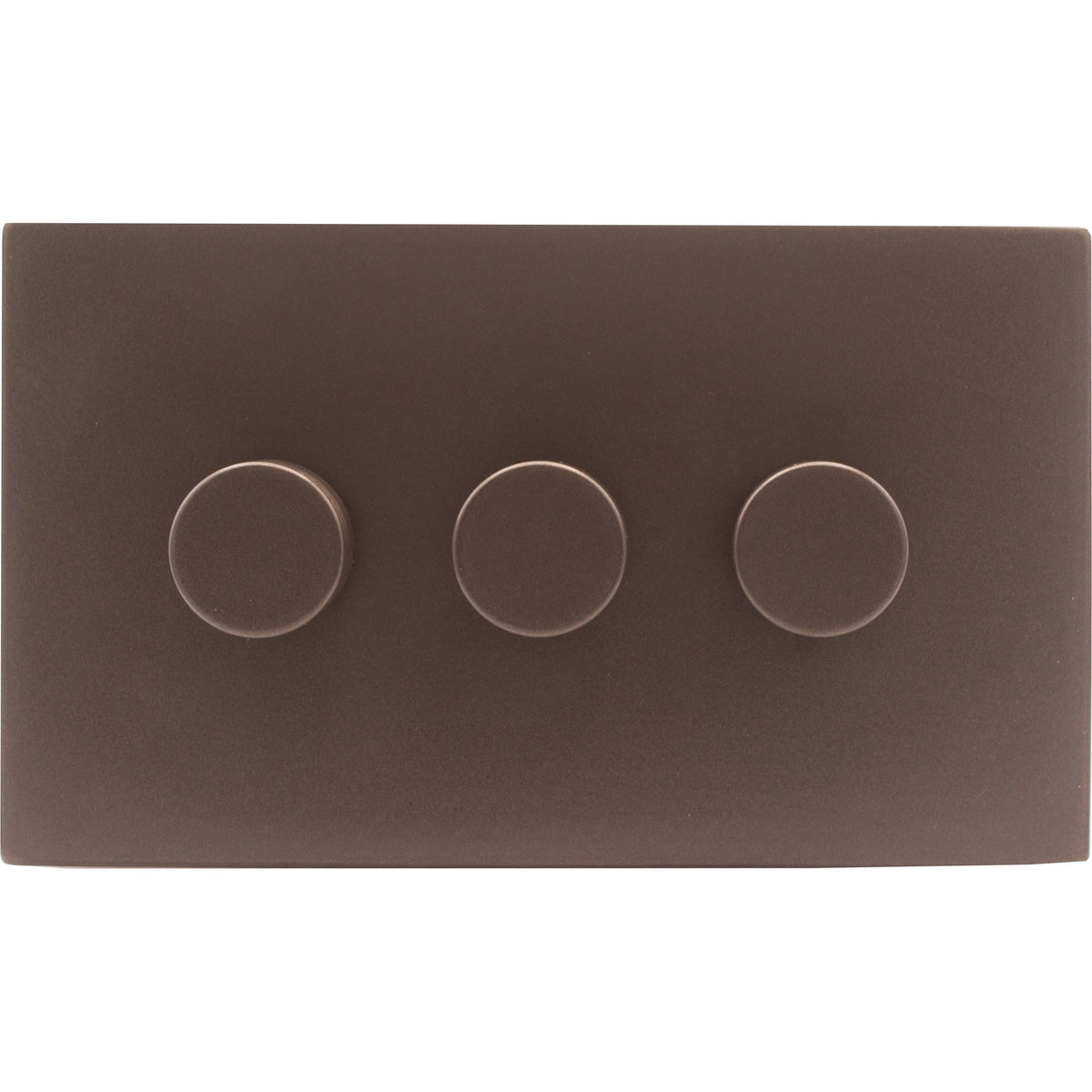 Hamilton 7RBC3XLEDITB250-3 Hartland CFX Richmond Bronze 3g 250W LED 2 Way Push On/Off Rotary Dimmer Richmond Bronze per gang c/w RB 3Line Knob