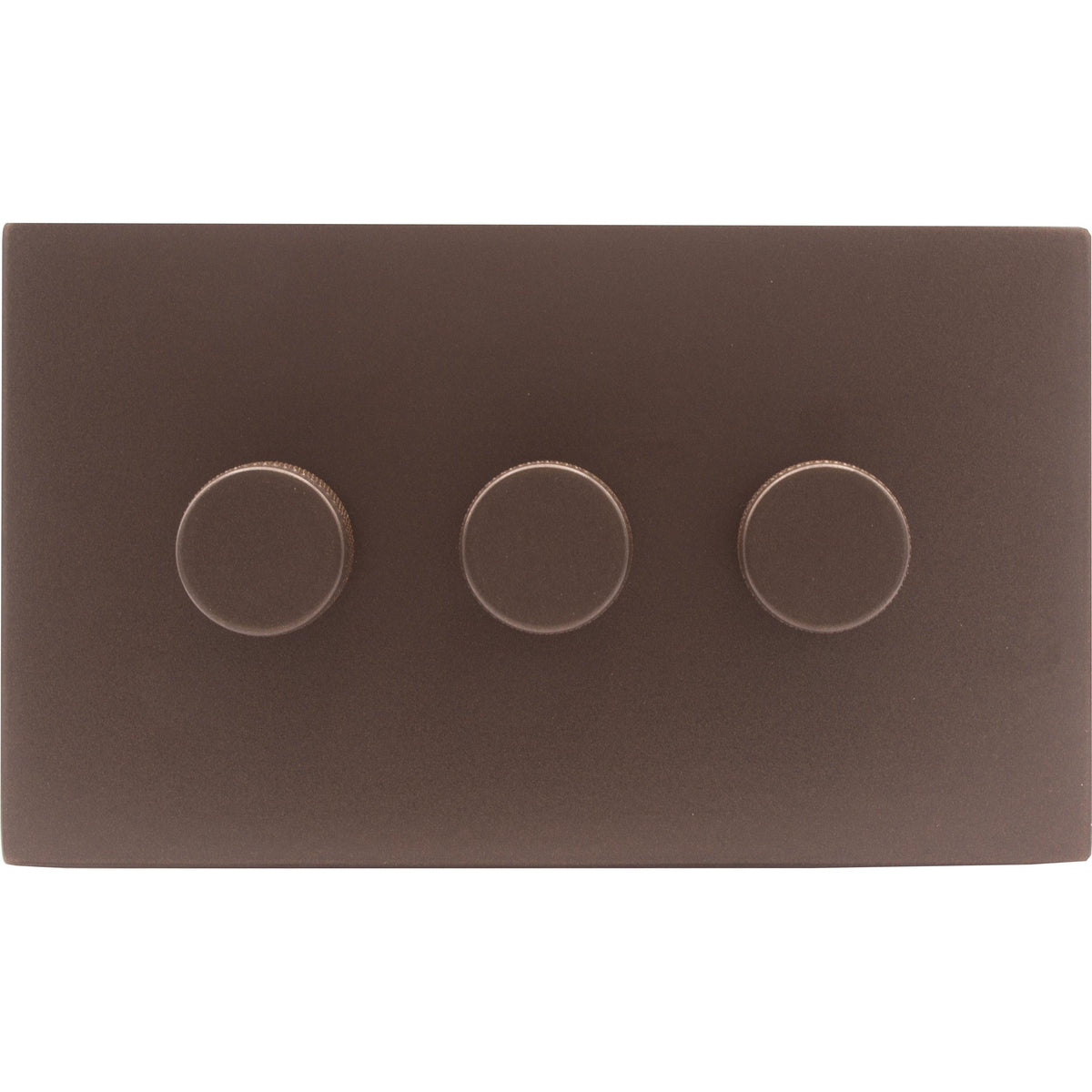 Hamilton 7RBC3XLEDITB250-K Hartland CFX Richmond Bronze 3g 250W LED 2 Way Push On/Off Rotary Dimmer Richmond Bronze per gang c/w RB Knurled Knob