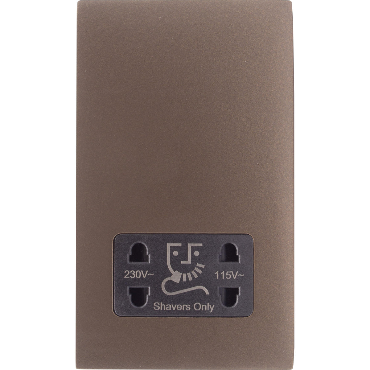 Hamilton 7RBCSHSB Hartland CFX Richmond Bronze Shaver Dual Voltage Unswitched Socket (Vertically Mounted) Black