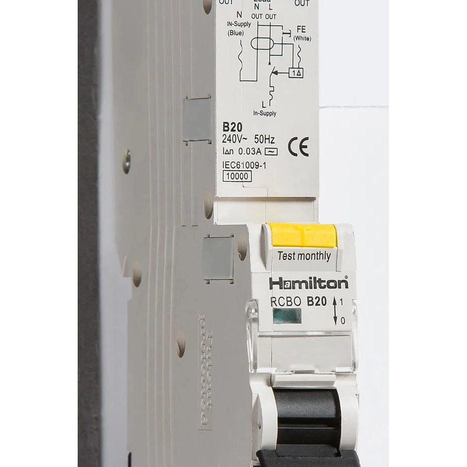 Hamilton RCBO B Curve 6kA 30mA Type AC