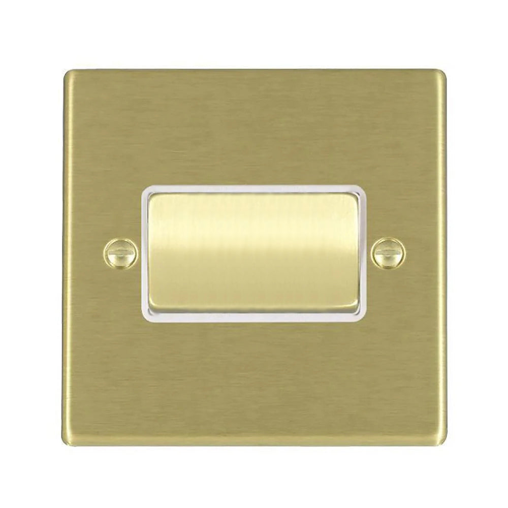 Hartland 72TPSB-W 1 gang 10A Triple Pole Rocker Satin Brass with Satin Brass/White Inserts