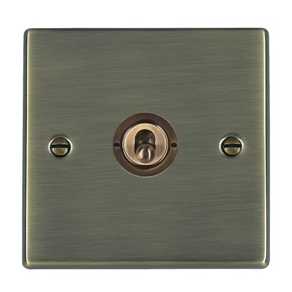 Hartland 79T31 1 gang 20AX Intermediate FL Toggle Antique Brass with Antique Brass Inserts