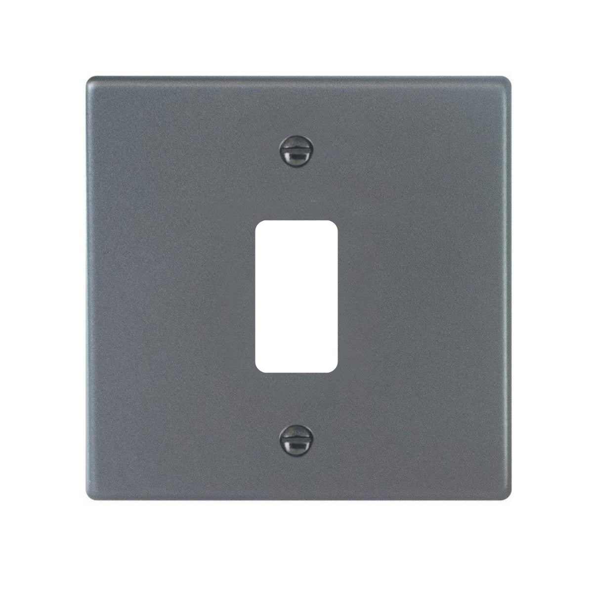 Hartland 7A1GPFL 1 gang Grid Fix Front Loading Aperture Plate with Grid Anthra Gray