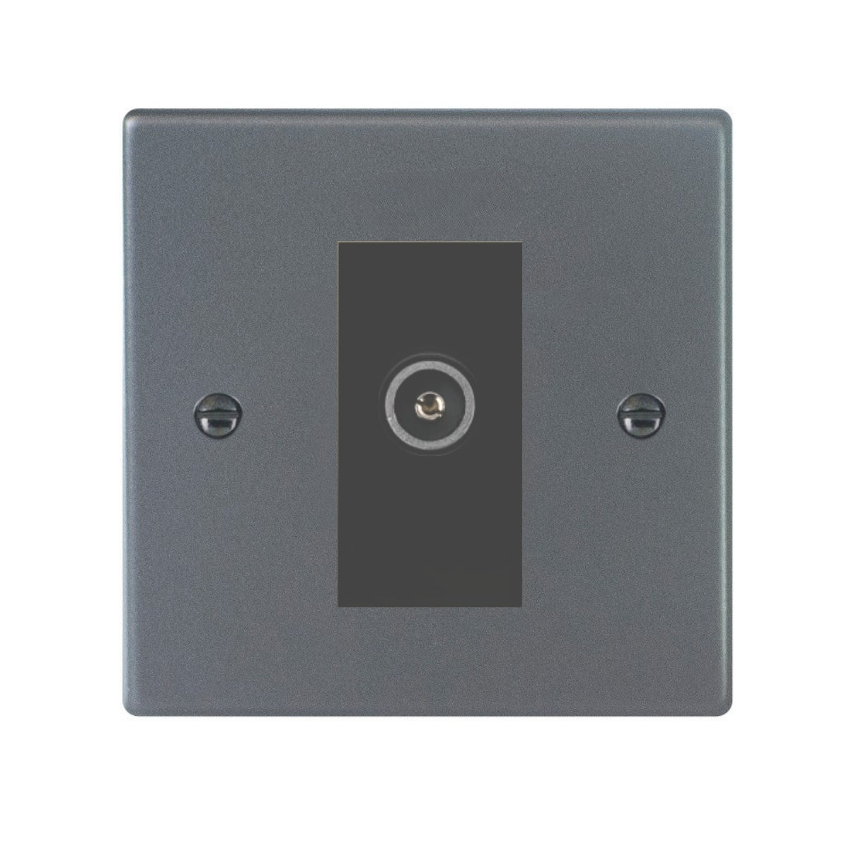 Hartland 7ADTVFQG 1 gang Non-Isolated TV (female) (DAB Compatible) Anthra Gray with Quartz Grey Inserts