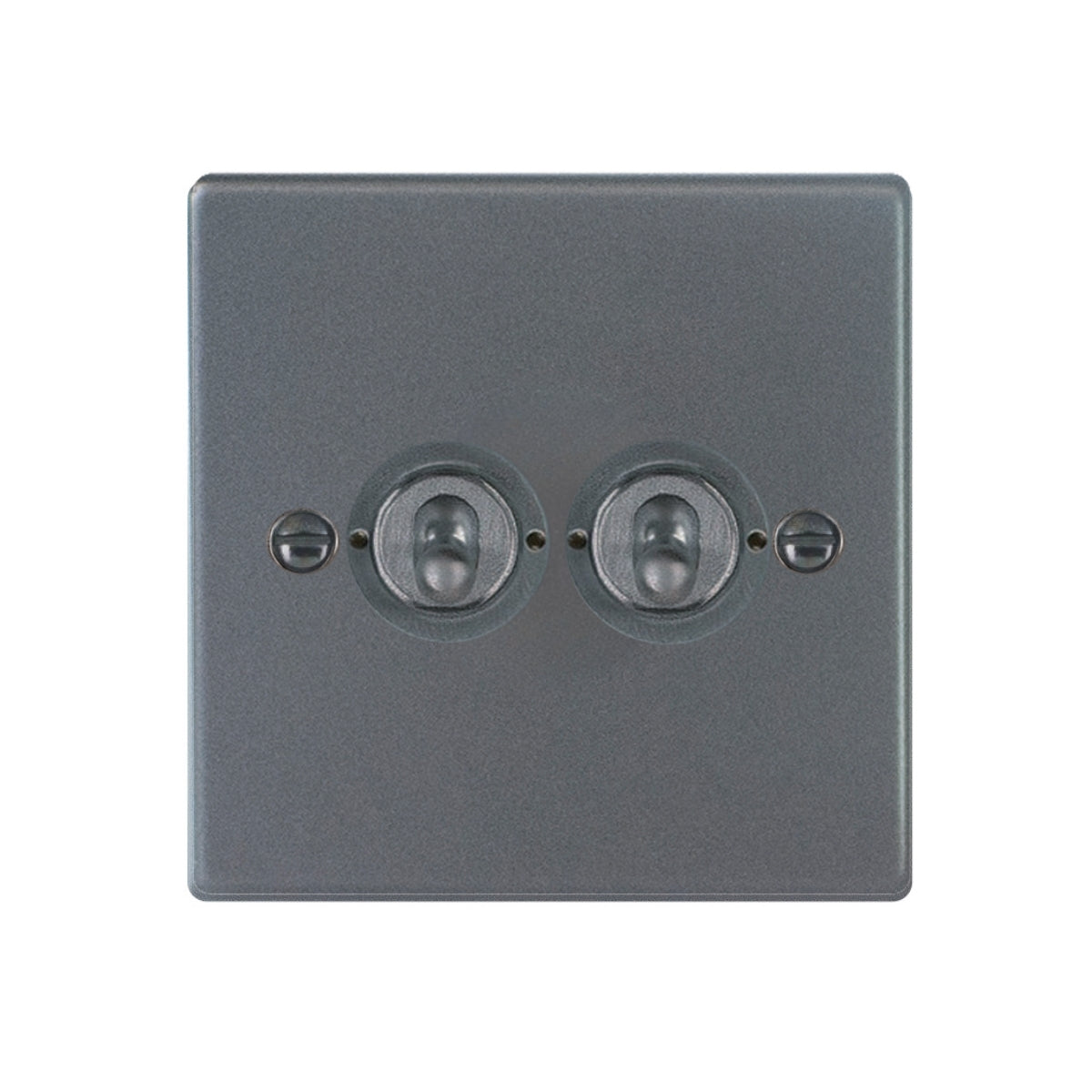 Hartland 7AT22 2 gang 20AX 2 Way FL Toggle Anthra Gray with Anthra Gray Inserts