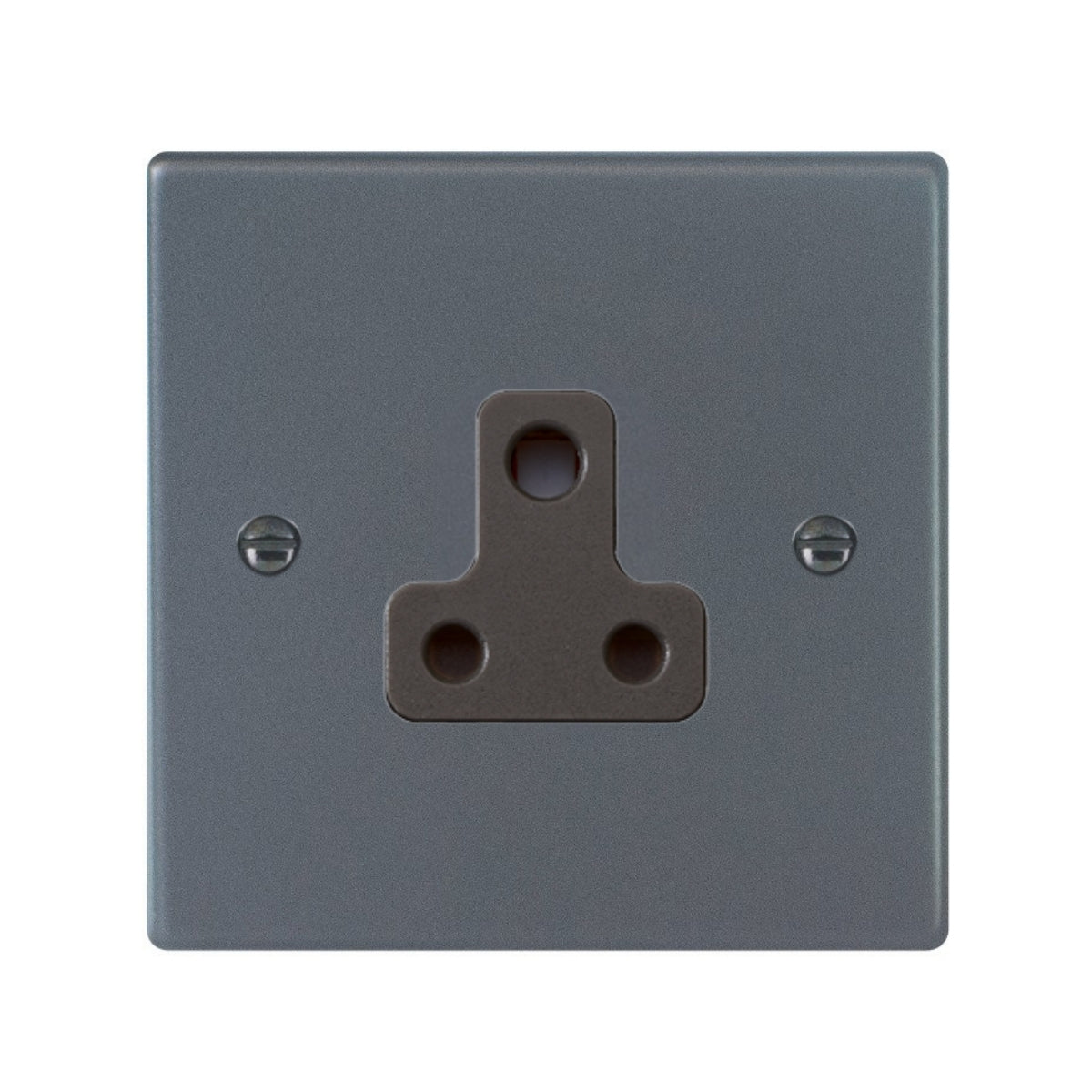 Hartland 7AUS5QG 1 gang 5A Unswitched Socket Anthra Gray with Quartz Grey Inserts