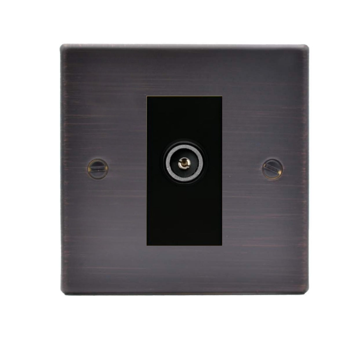 Hartland 7EBDTVFB 1 gang Non-Isolated TV (female) (DAB Compatible) Etrium Bronze with Black Inserts