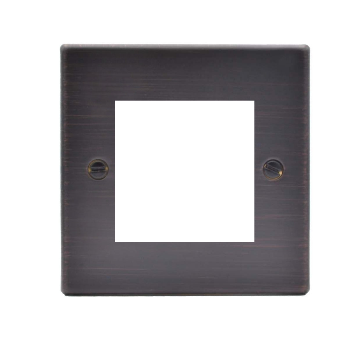 Hartland 7EBEURO2 1 gang EuroFix 25x50mm Apertured Plate with Grid Etrium Bronze