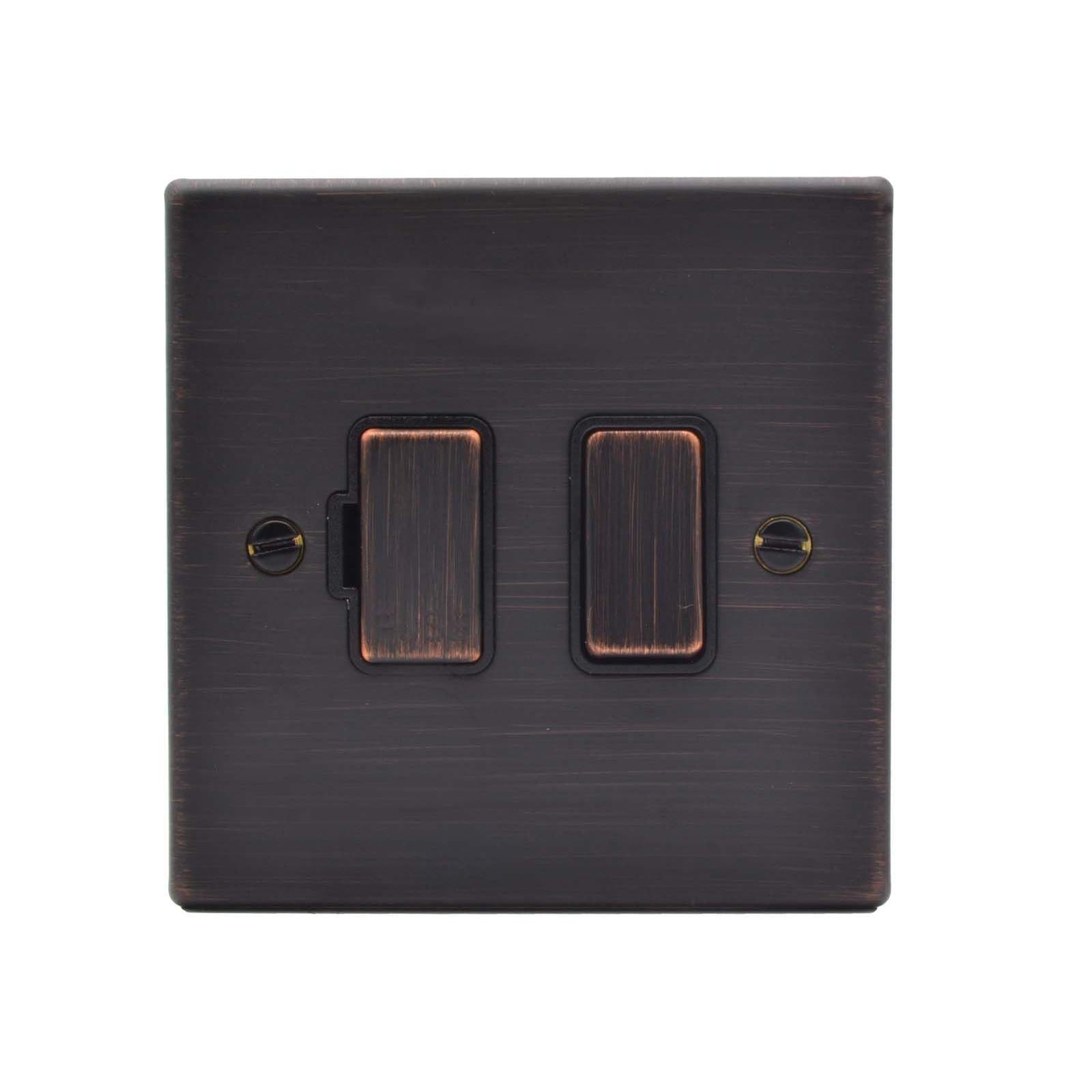 Hartland 7EBSPEB-B 1 gang 13A Double Pole Fused Spur Etrium Bronze with Etrium Bronze/Black Inserts