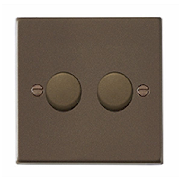 Hartland 7RB2XL-SD250MW 1 gang 250W/VA Wi-Fi Rotary Master LED Trailing Edge Dimmer Richmond Bronze with Richmond Bronze Inserts